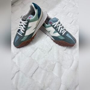 New Balance Men's Sneakers in Green, Blue, and White